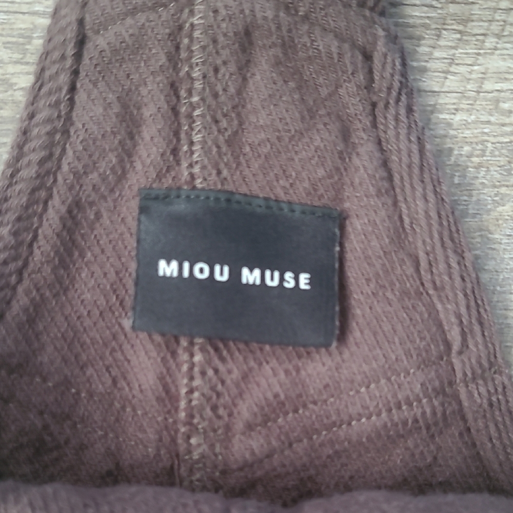 Women's Brown Corduroy Overalls - Picture 2 of 4